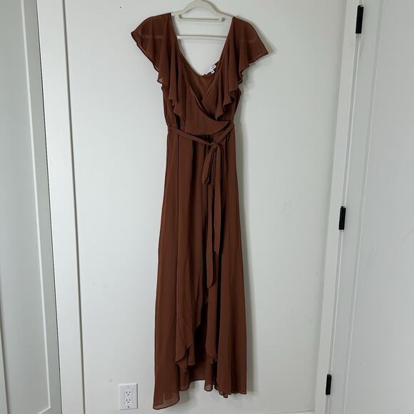 Baltic Born Katya Ruffle Maxi Dress 2XL Rust Orange Formal Bridesmaid Autumn - Picture 1 of 10